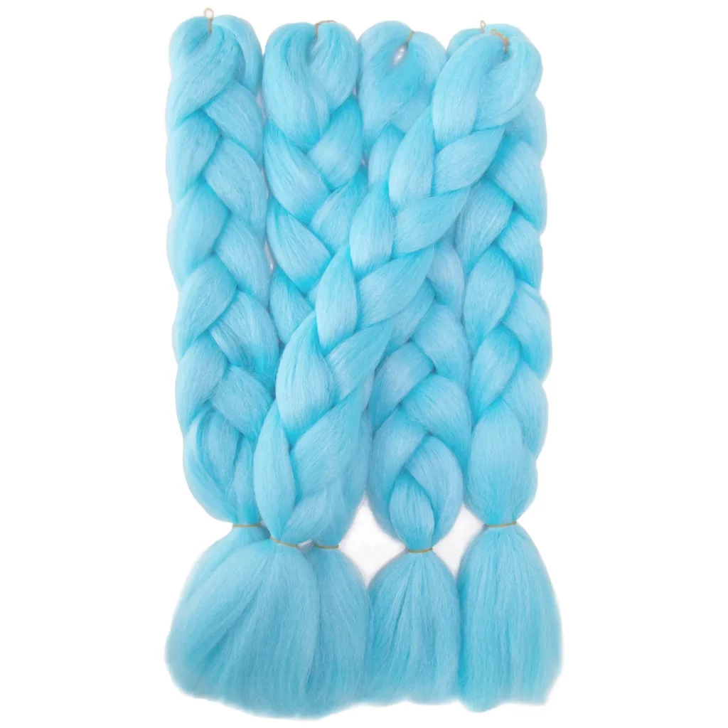 Light Blue Glowing Braiding Hair Glow in the Dark