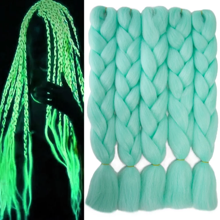 Light Green Glowing Braiding Hair