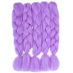 Light Purple Glowing Braiding Hair Jumbo Box Braids Hair Extensions