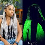 5pcs Glow in the Dark Hair 24inch White Braiding Hair Pre Stretched Colored Hair Extensions for Braiding Luminous Jumbo Braids for Kids Girls Women