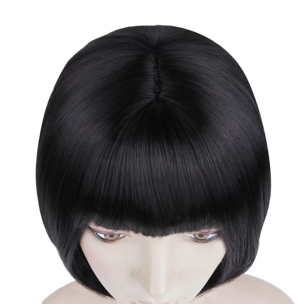 Short Bob Straight Hair Wigs with Bangs Synthetic Wig