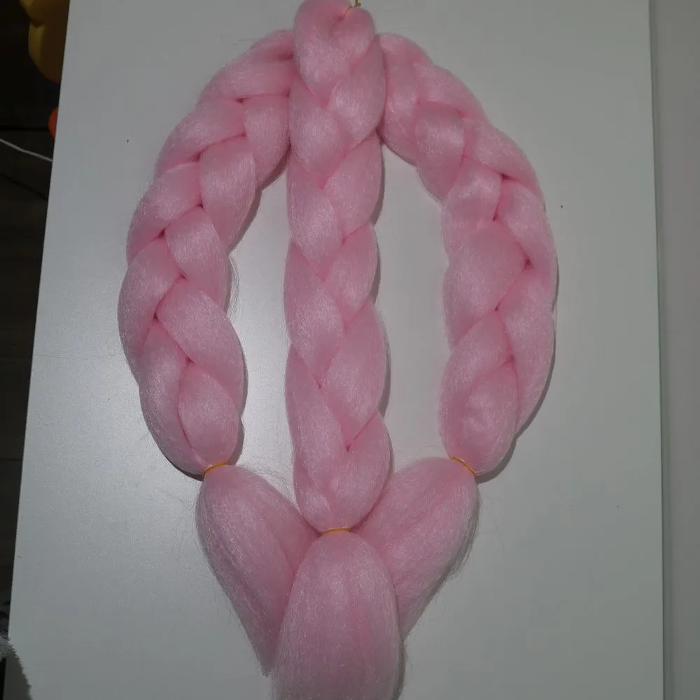 Pink Glowing Braid Hair in Day
