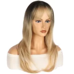 Slightly Curly Wig Fashionable Layered Fluffy Ombre Wig 20 Inch