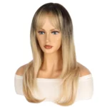 Slightly Curly Wig Fashionable Layered Fluffy Ombre Wig 20 Inch