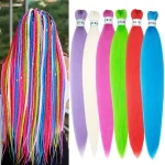Colorful Braiding Hair 26inch 6Pcs Kanekalon Braids Hair Extensions