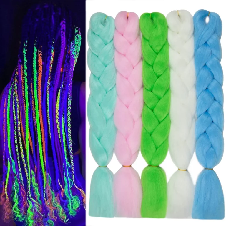 Colorful Braiding Hair Kanekalon Jumbo Braiding Hair Rainbow Multicolor Braiding Hair