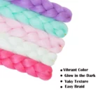 Colorful Braiding Hair Kanekalon Jumbo Braiding Hair Rainbow Multicolor Braiding Hair