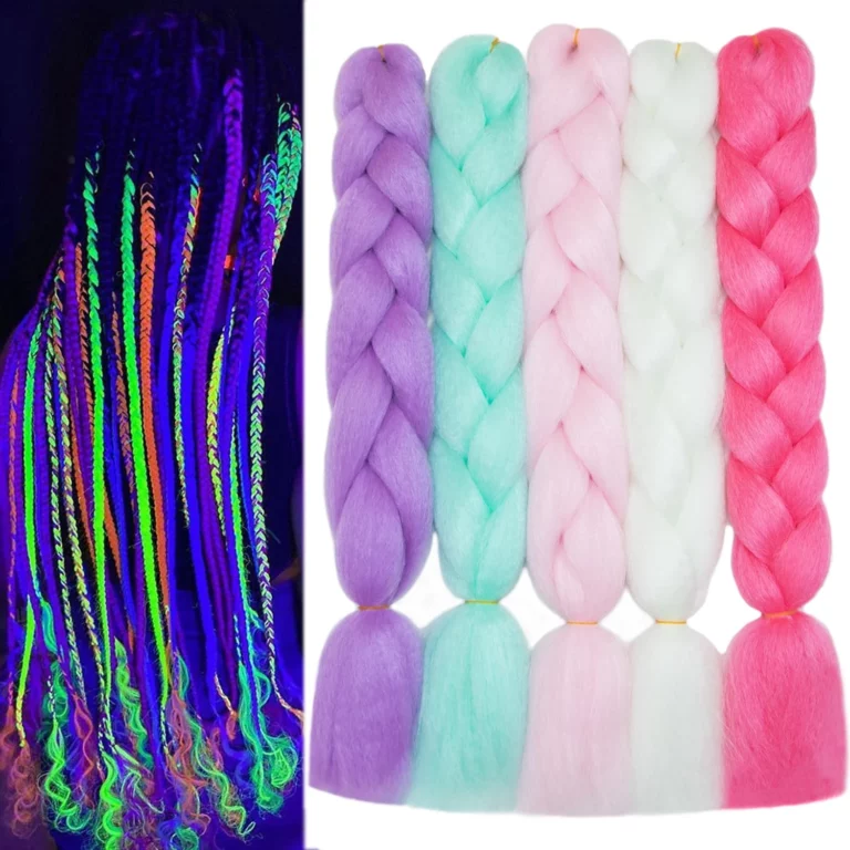 Colorful Braiding Hair Kanekalon Jumbo Braiding Hair Rainbow Multicolor Braiding Hair