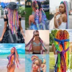 Colorful Braiding Hair Kanekalon Jumbo Braiding Hair Rainbow Multicolor Braiding Hair