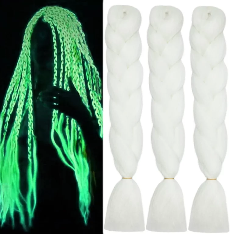 Glowing White Braiding Hair Light in Darkness 3 PCS