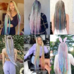 Colored Braiding Hair Pre Stretched Kanekalon Braiding Hair U03