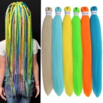 Colorful Braiding Hair Pre Stretched Box Braid Hair Colored Hair Extensions