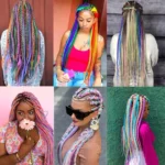 Colorful Braiding Hair Pre Stretched Box Braid Hair Colored Hair Extensions