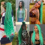 Mint Green Glow in the Dark Braiding Hair 24Inch 3Pcs Kanekalon Synthetic Colored Hair