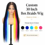 Custom 30 Inch Box Braids Wig – Handmade Made-to-Order Braided Wig
