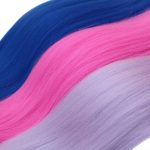 6Pack Colorful Pre Stretched Braiding Hair 26 Inch Light Purple Blue Pink Braiding Hair Extensions