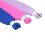 6Pack Colorful Pre Stretched Braiding Hair 26 Inch Light Purple Blue Pink Braiding Hair Extensions