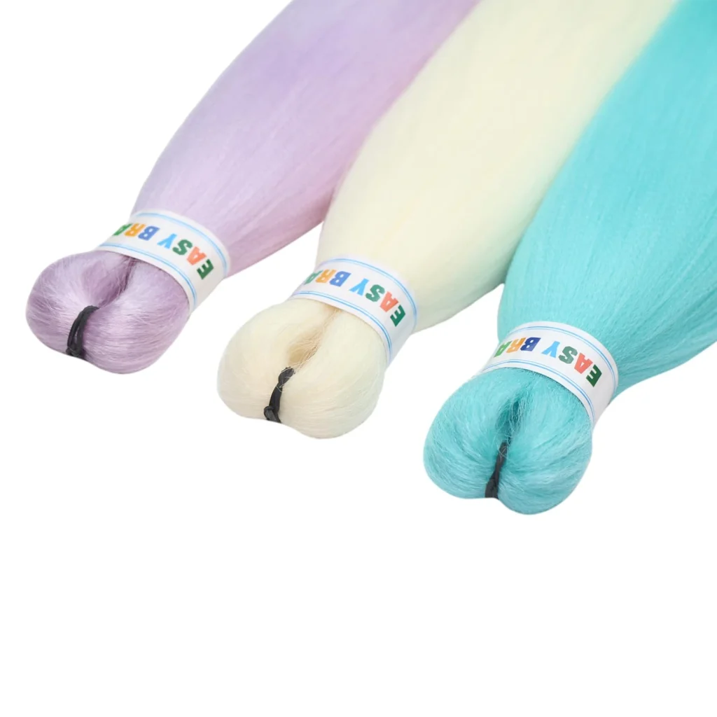 Pre Stretched Braiding Hair Colored Synthetic Hair Extensions for Braids 26inch 6pcs Knotless Yaki Prestretched Braiding Hair