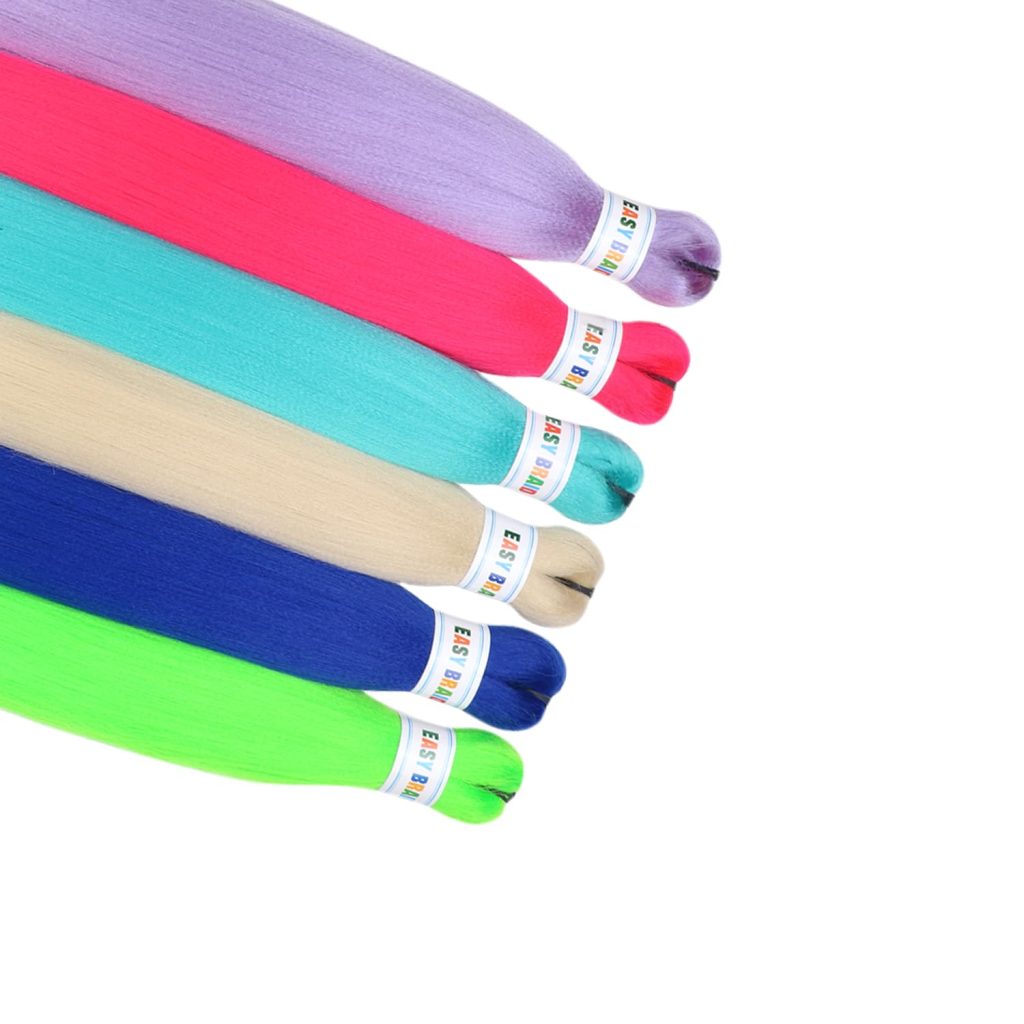 6Pcs Colorful Pre Stretched Braiding Hair 26 Inch Rainbow Braiding Hair Extensions