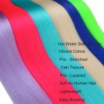 6Pcs Colorful Pre Stretched Braiding Hair 26 Inch Rainbow Braiding Hair Extensions