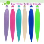 6Pcs Colorful Pre Stretched Braiding Hair 26 Inch Rainbow Braiding Hair Extensions