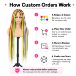 Custom 6 Color Mix Box Braids Wig