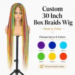 Custom 6 Color Mix Box Braids Wig