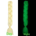 5Pcs 613 Blonde Glow in the Dark Braiding Hair 24 Inch Jumbo Braiding Hair