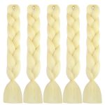 5Pcs 613 Blonde Glow in the Dark Braiding Hair 24 Inch Jumbo Braiding Hair